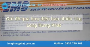 gửi đồ qua bưu điện bao nhiêu 1 kg