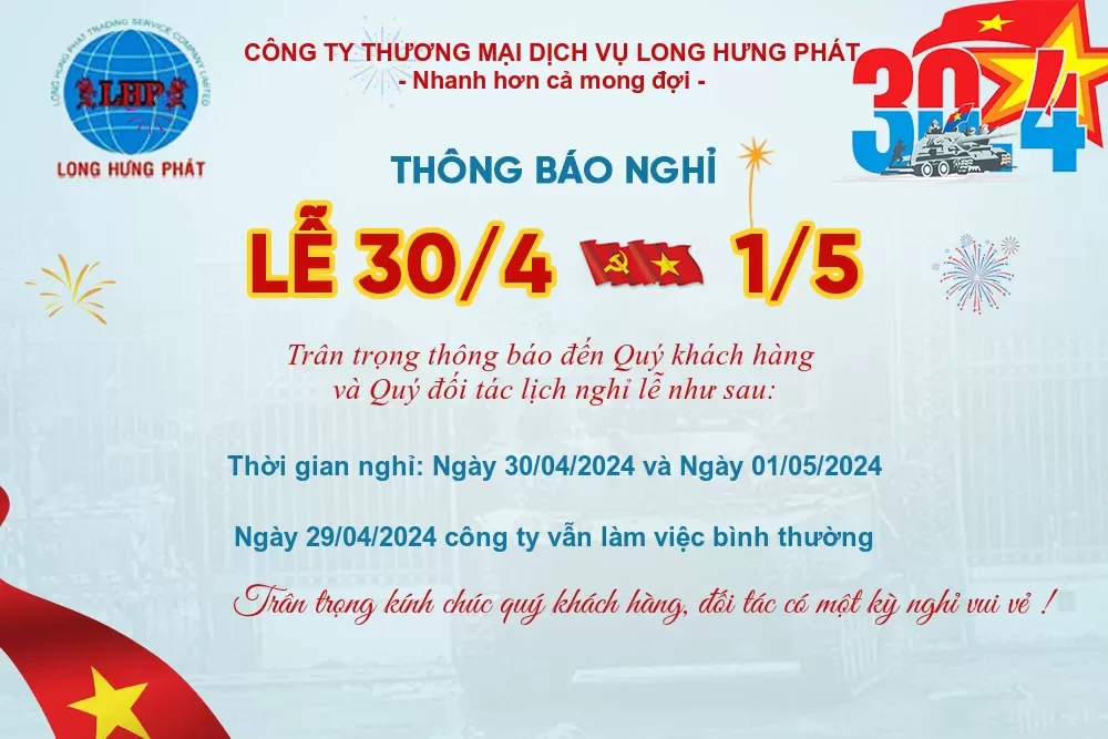 nghỉ lễ thống nhất đất nước và Quốc tế Lao động 30/4-1/5