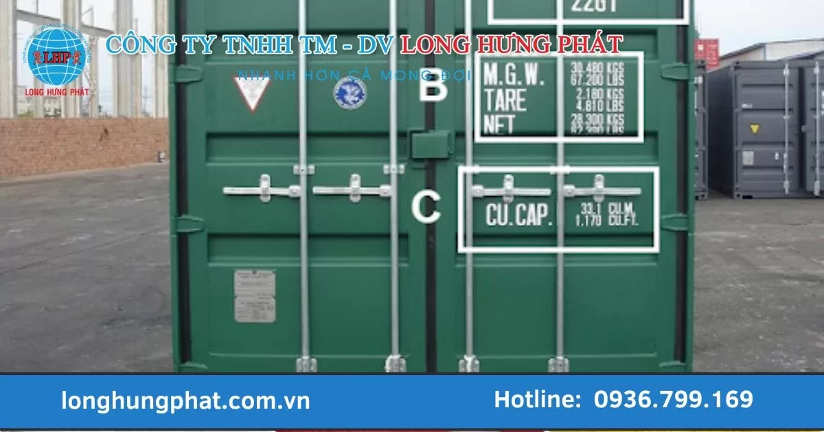 các ký hiệu trên container