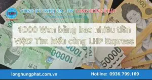 1000 won bằng bao nhiêu tiền việt