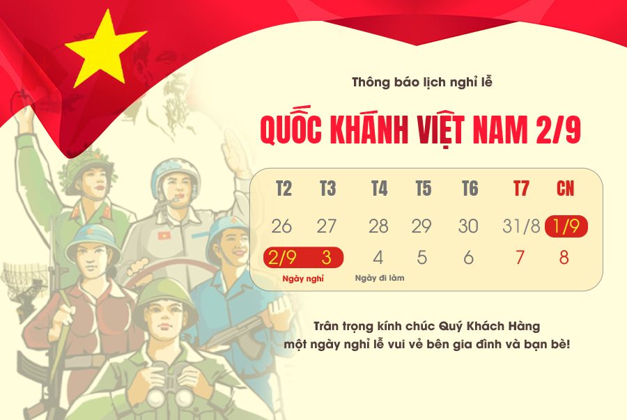 nghỉ lễ Quốc Khánh 2-9