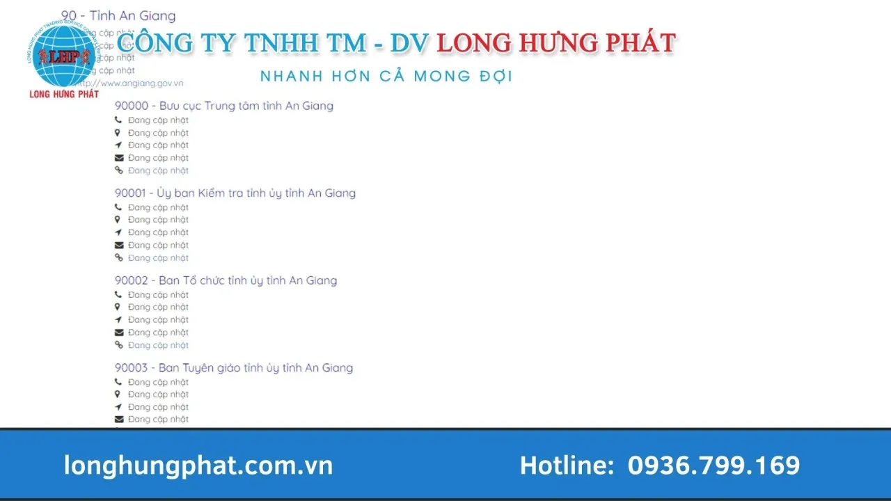 Cách tra mã bưu chính An Giang trực tuyến