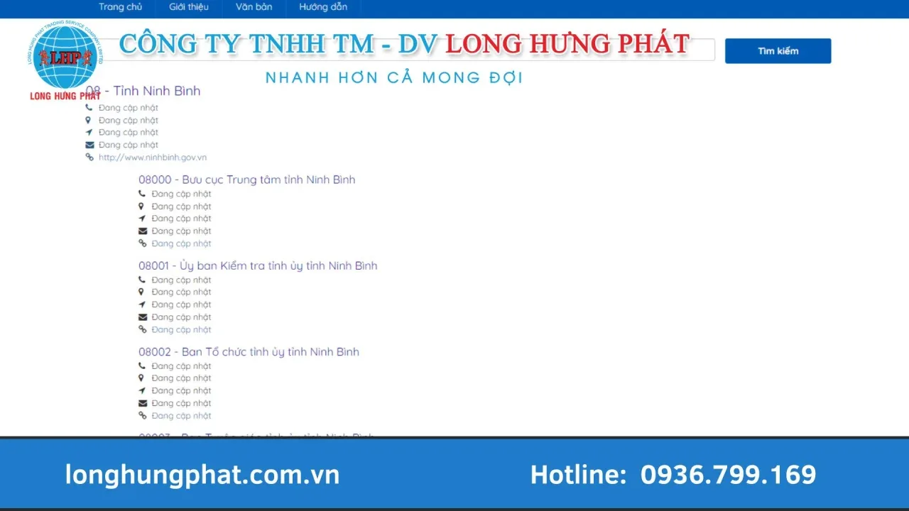 Danh sách mã ZIP tỉnh Ninh Bình theo các đơn vị hành chính