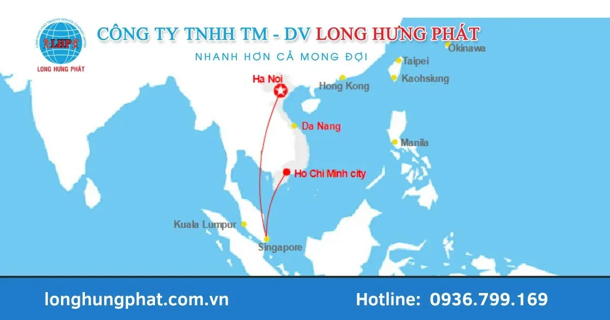 Khoảng cách Việt Nam cách Singapore bao nhiêu KM?