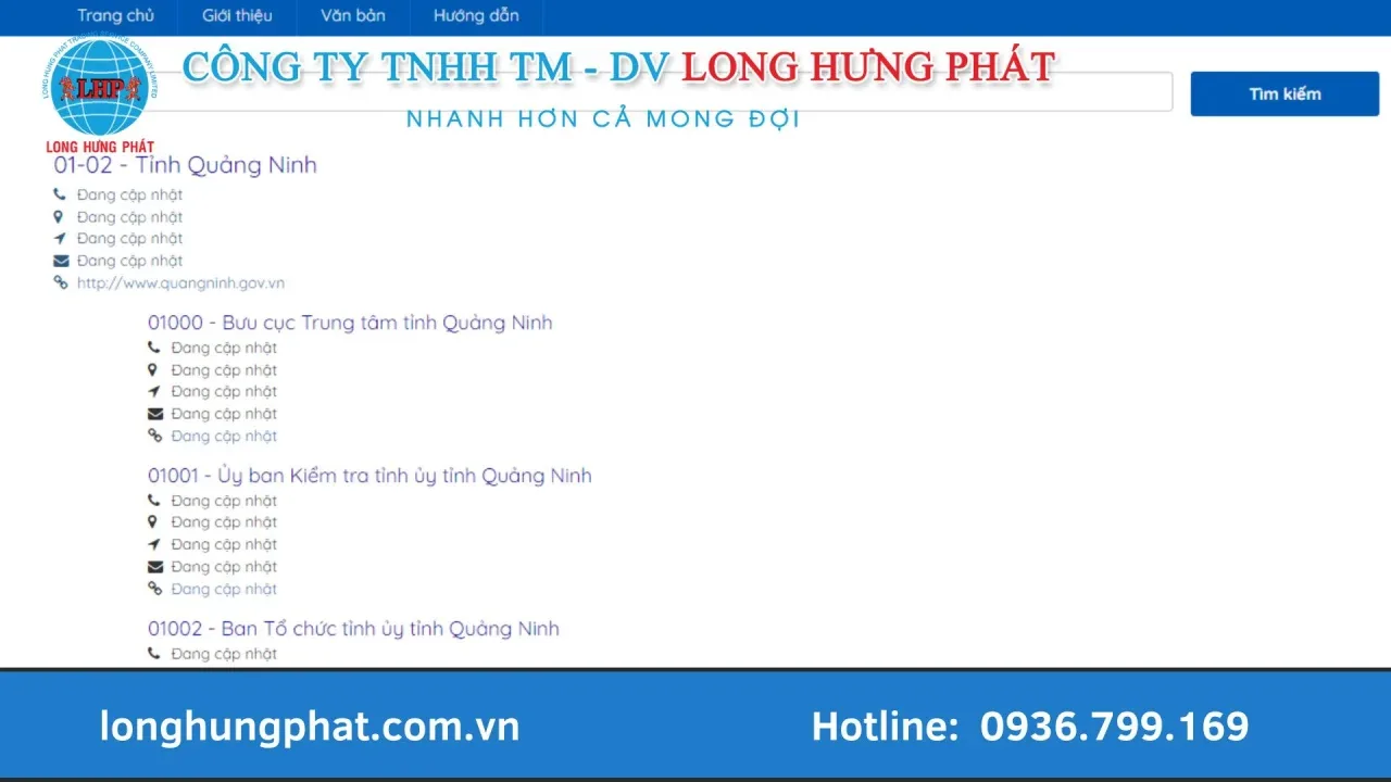 tra cứu mã ZIP Quảng Ninh