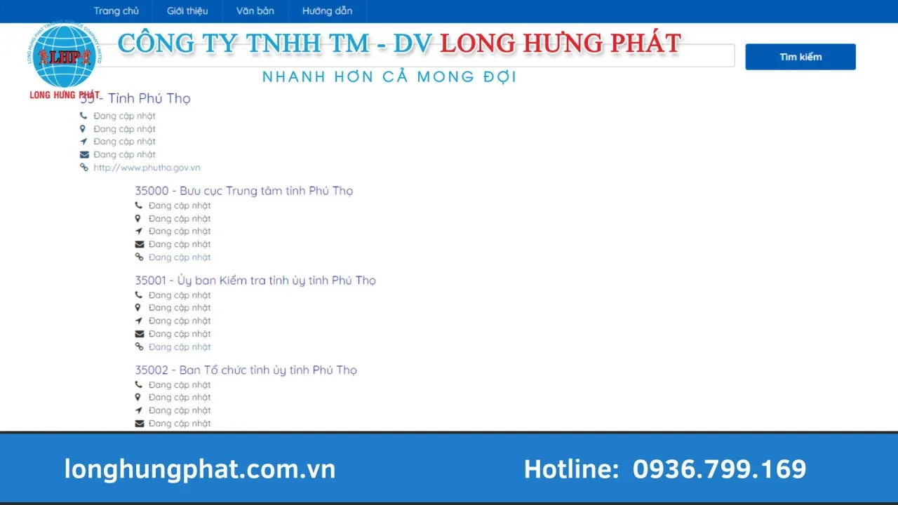 Cách tra cứu và tìm mã bưu chính Phú Thọ